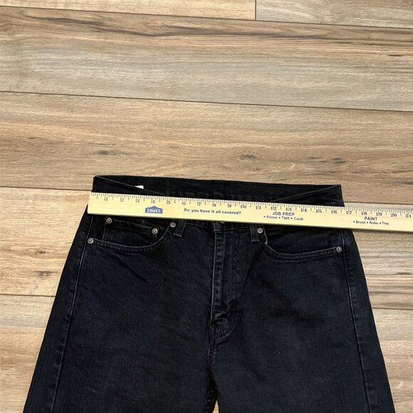 Men's Levis 505 Regular Fit Denim Jeans SZ 33x30 Black Stretch Modern Red Tab - Picture 4 of 12